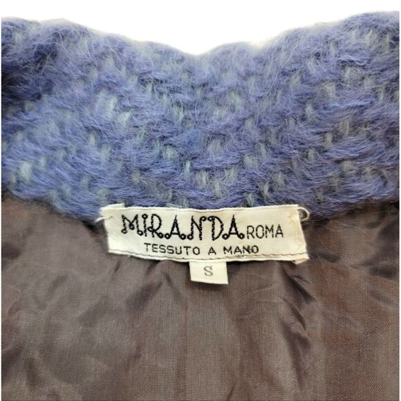 Vintage Miranda Roma Wool and Mohair Patchwork Sweater Knit Coat Size Small - Picture 6 of 9